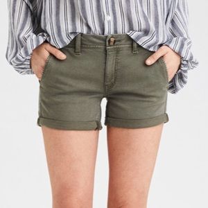 American Eagle Midi Twill Shorts